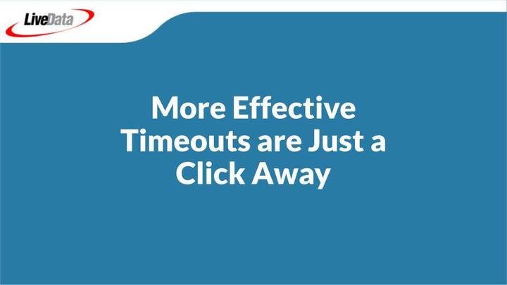 More Effective Timeouts are Just a Click Away Image