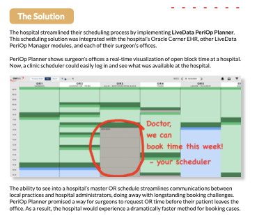 A Hospital Attracts New Cases by Providing Scheduling Transparency to Surgeons’ Practices Image