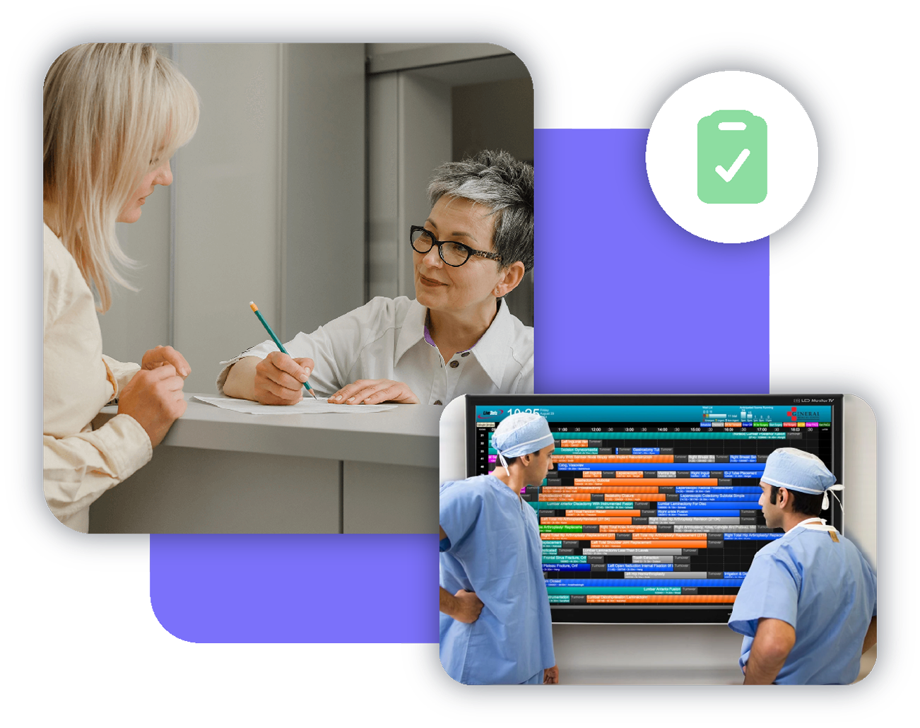 Healthcare operations collage